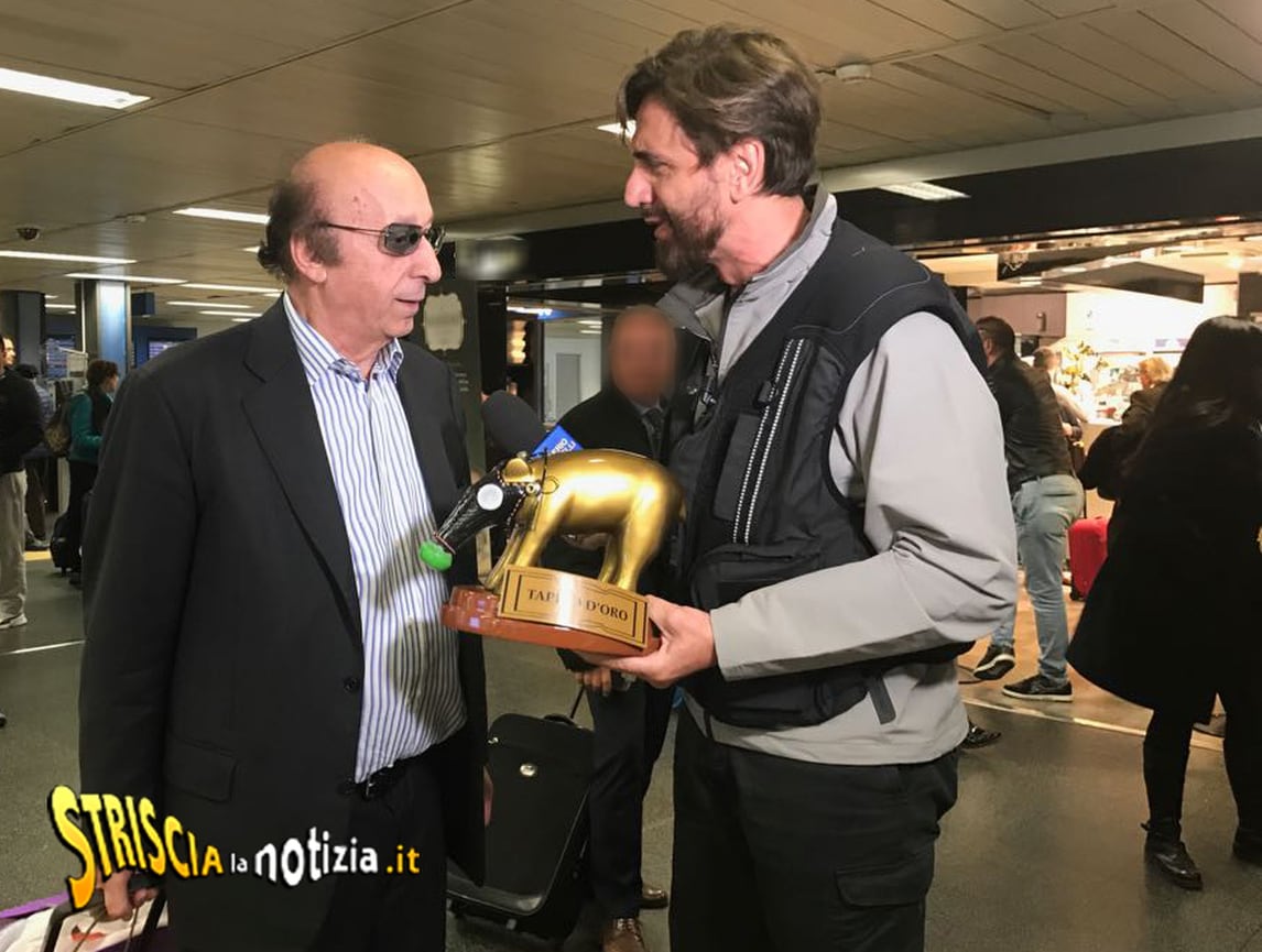 Tapiro d'oro a Luciano Moggi: «Non è una radiazione definitiva»