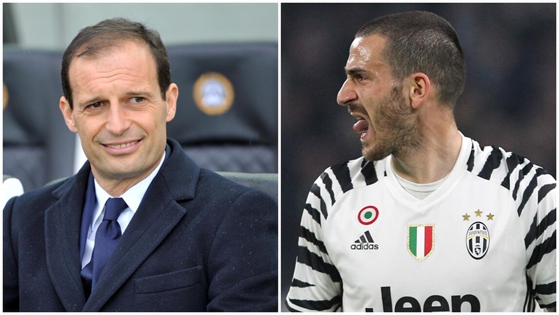 Dall'Inghilterra: «Se Allegri resta alla Juventus Bonucci va da Conte»