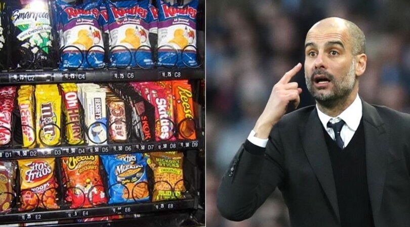 Manchester City a stecchetto: Guardiola vieta i distributori di snack e cioccolata