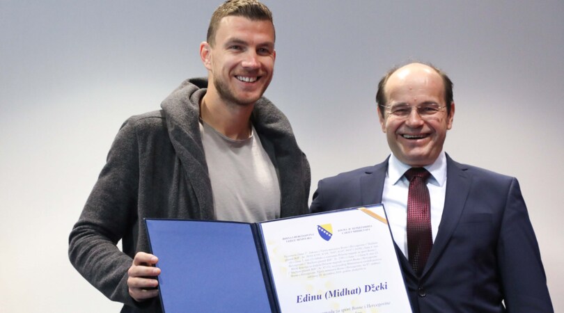 Roma, Dzeko nominato sportivo dell'anno in Bosnia