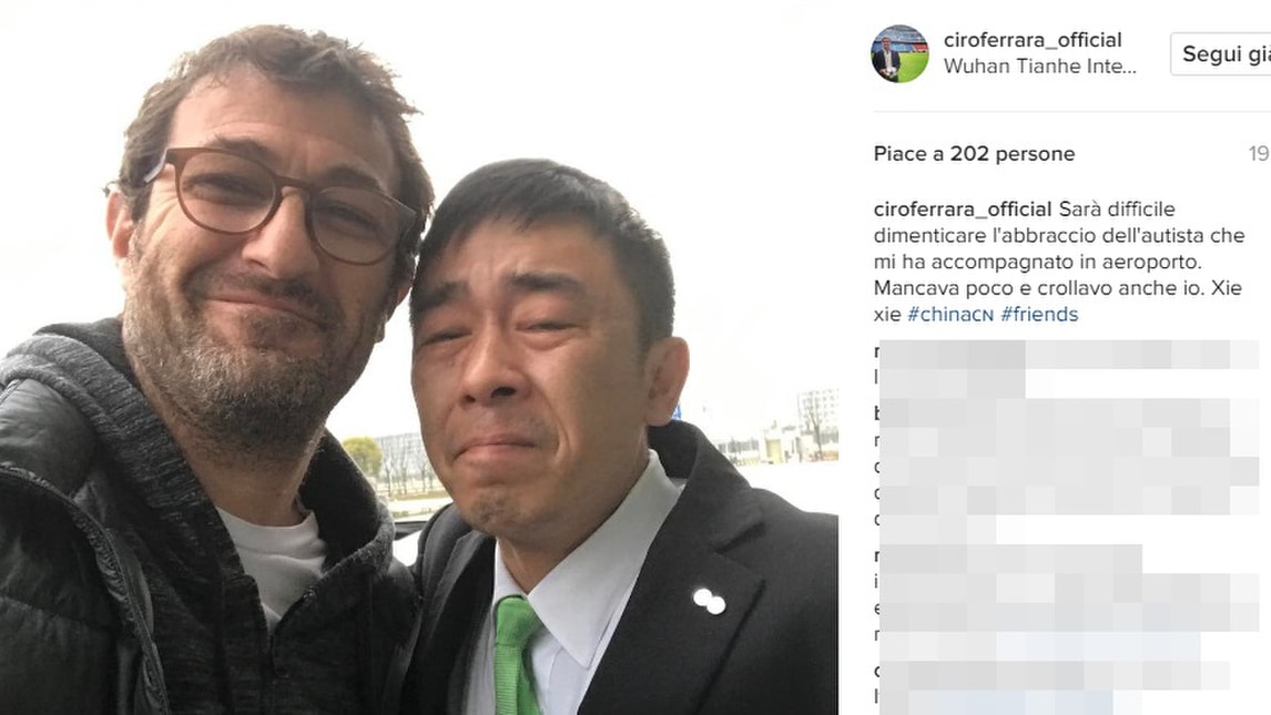 Ferrara lascia la Cina e l'autista si commuove