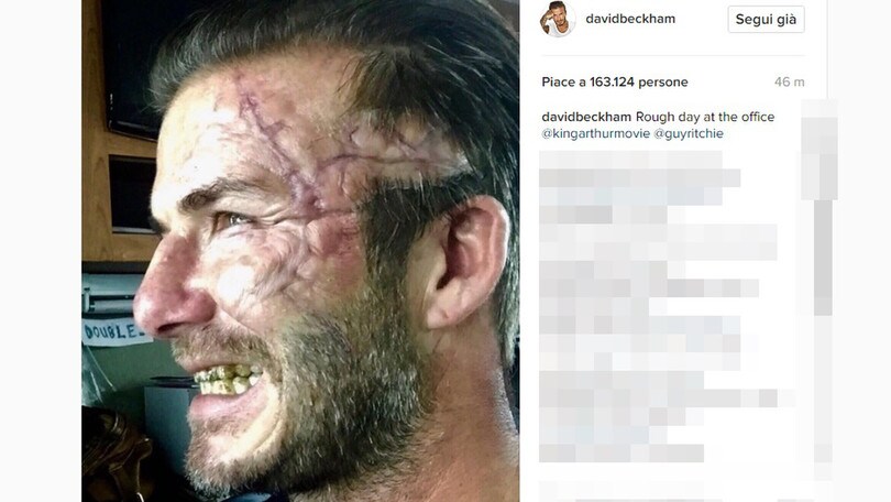 Beckham, così fai paura! Ma è solo un trucco da film