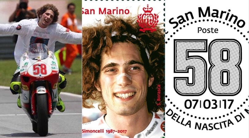 Coriano, presentato ufficialmente il francobollo per Simoncelli