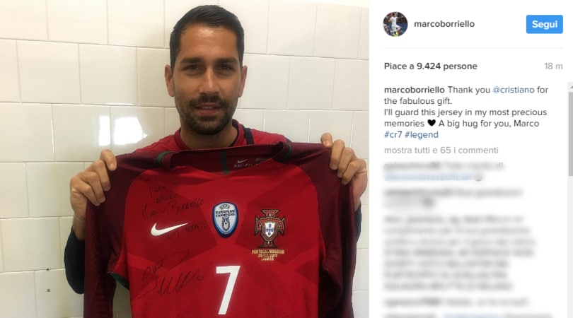 Borriello, un regalo speciale da Cristiano Ronaldo