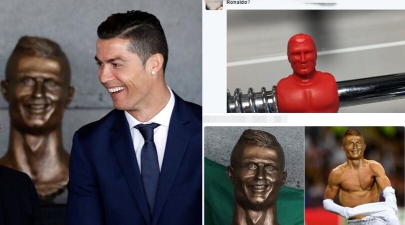 Statua Cristiano Ronaldo, l'autore: «CR7 vuole togliere le rughe»