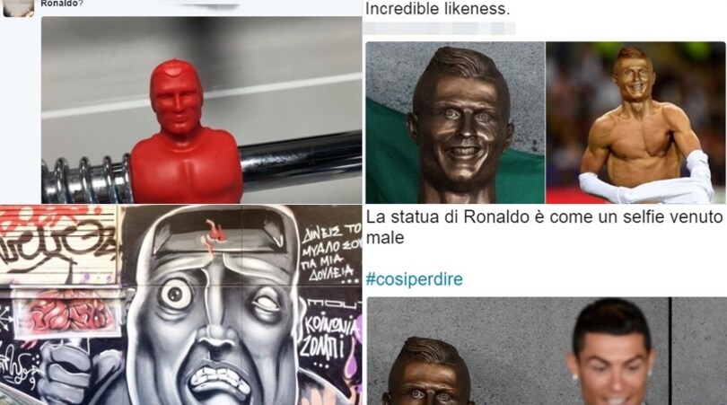 Ronaldo, il busto a Madeira scatena le ironie del web