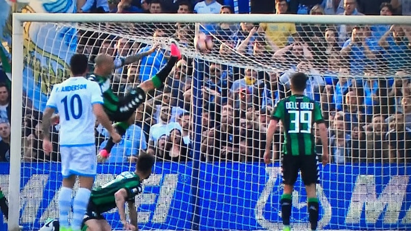 Sassuolo-Lazio, Cannavaro salva in rovesciata
