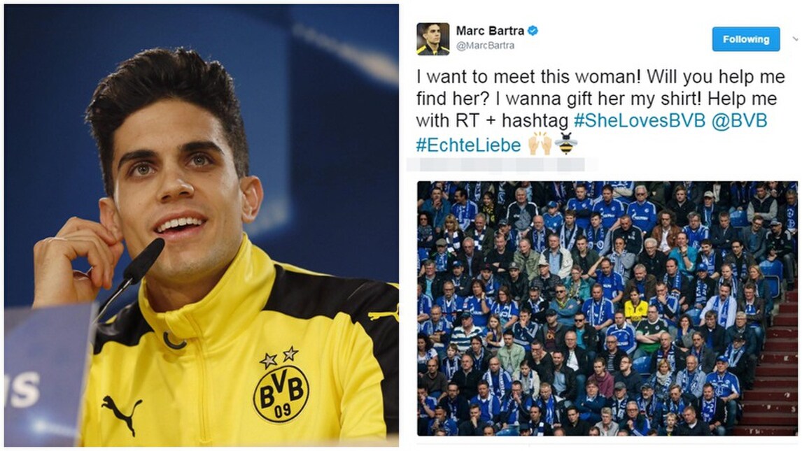 Borussia Dortmund, campagna su Twitter di Bartra per trovare una tifosa