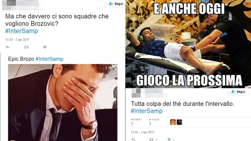 «Brozovic gioca a pallavolo»: l'ironia invade il web