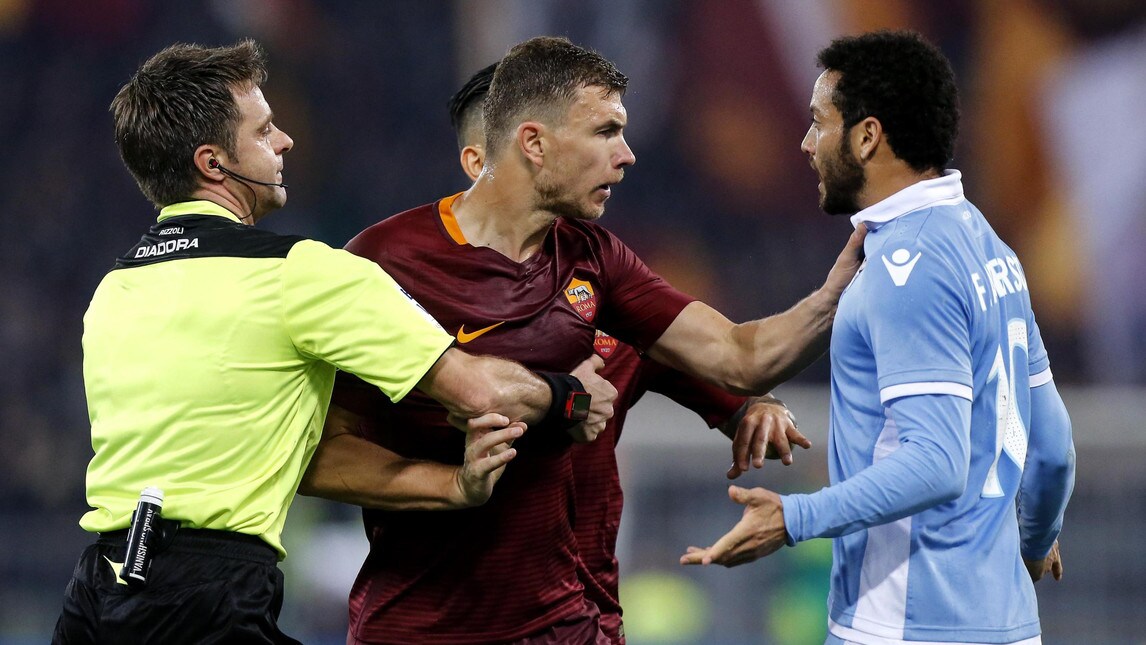 Roma-Lazio, che scintille tra Dzeko e Felipe Anderson!