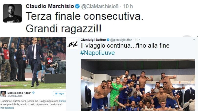 Coppa Italia, sui social è festa Juventus. Allegri: «Godiamoci questa finale»