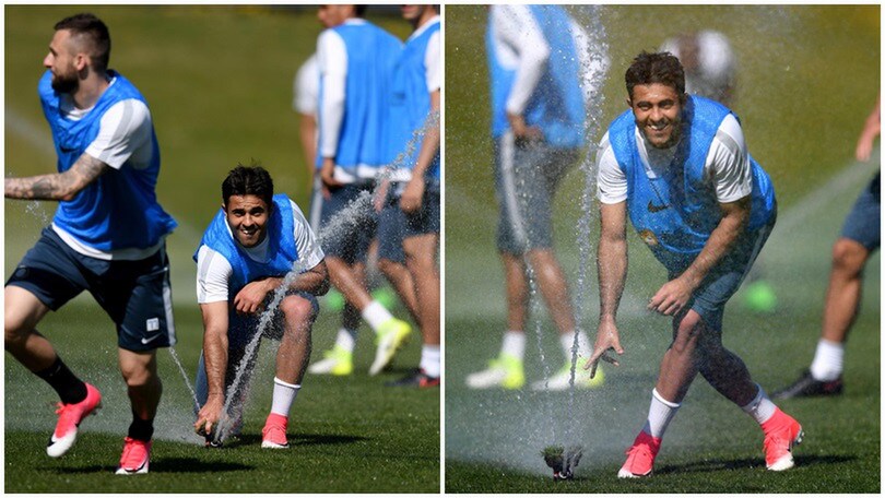 Inter, per Eder è già tempo di giochi d'acqua ad Appiano