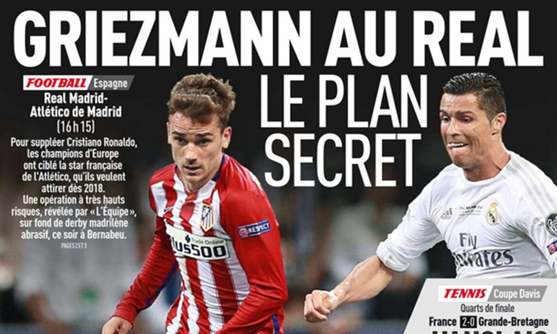 Calciomercato: «Griezmann al Real Madrid, il piano segreto»