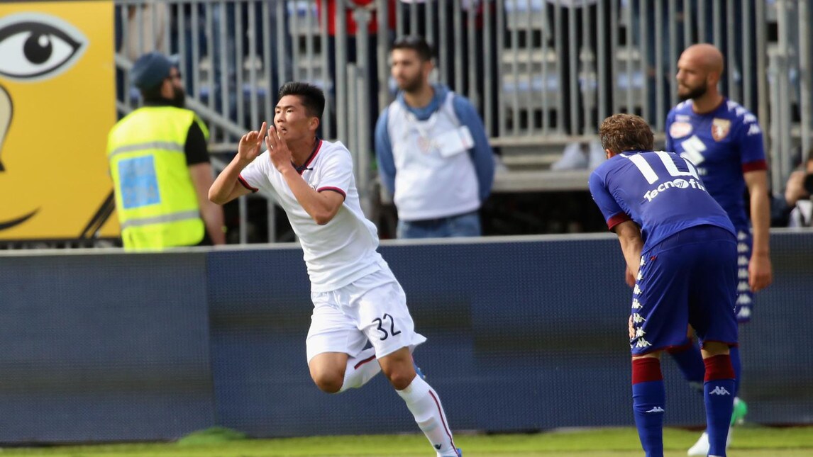 Risultati immagini per Cagliari Torino Han Kwang Song