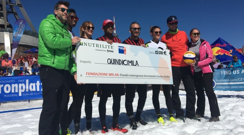 Nutrilite, solidarietà ad alta quota: primo charity match di pallavolo sulla neve