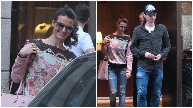 Montolivo e Cristina De Pin, shopping in via Montenapoleone