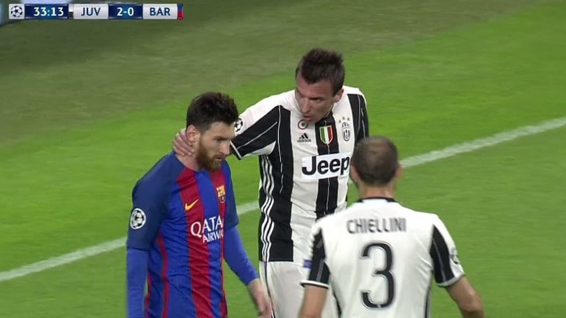 Juventus-Barcellona, scintille tra Messi e Mandzukic