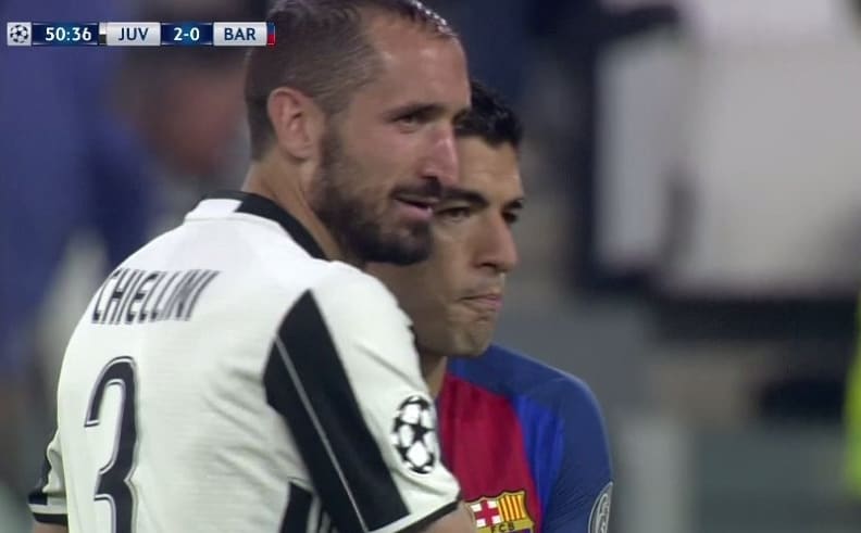 Juventus-Barcellona, Chiellini: gol e "pace" con Suarez