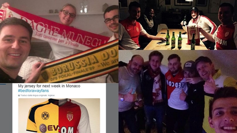 I tifosi del Borussia Dortmund ospitano quelli del Monaco: quando il calcio è solidarietà
