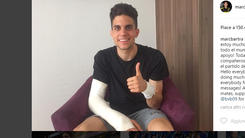 Bartra, intervento ok: «Ora sto bene, grazie a tutti. E forza Dortmund»