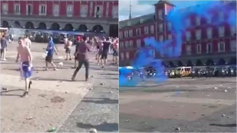 Champions, tifosi Leicester: caos in piazza a Madrid e carica polizia