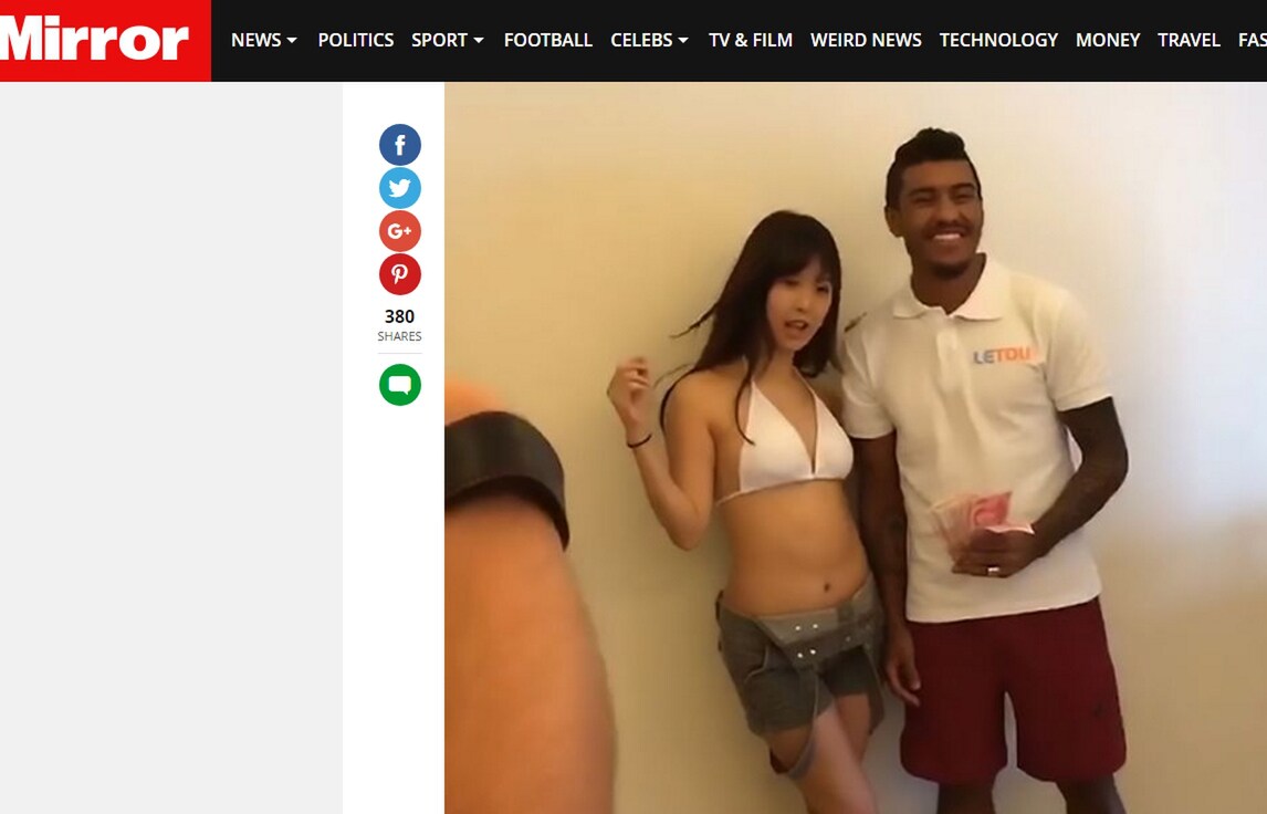 Pubblicità con la porno star: Paulinho espulso dalla Cina?