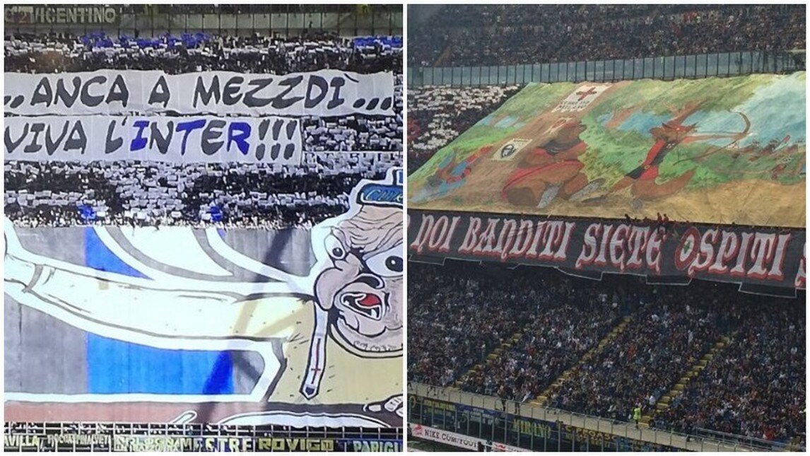 Derby di Milano, lo spettacolo delle coreografie 