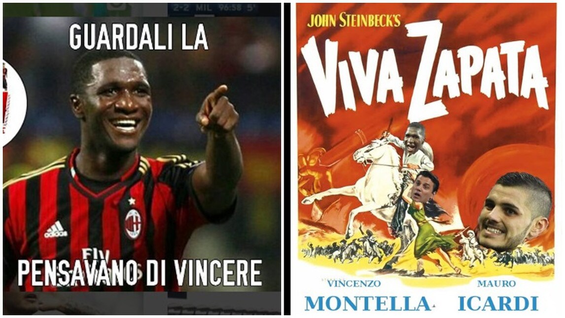 Inter-Milan, la rimonta di Zapata scatena i social
