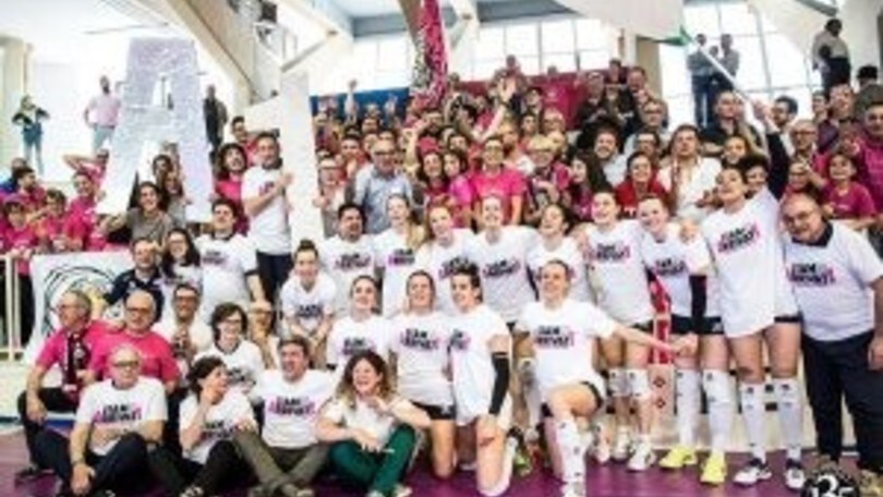 Volley: A2 Femminile, Filottrano espugna Caserta e festeggia la promozione