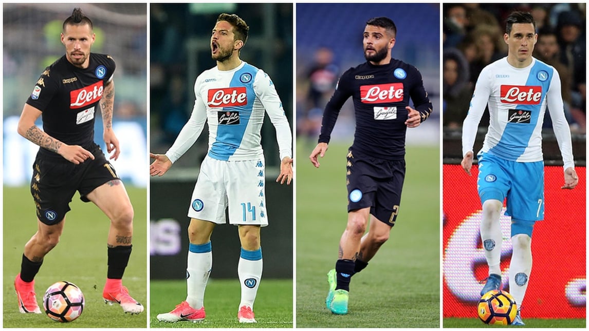 Napoli: unica in Europa con 4 giocatori in doppia cifra