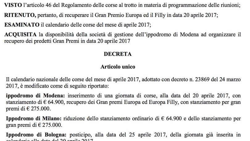 Europa, recupero anomalo