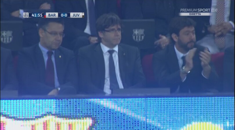 Il Barcellona non restituisce palla, Agnelli applaude in tribuna