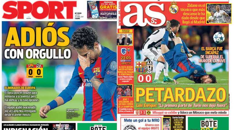 Barcellona-Juventus, i giornali spagnoli celebrano il «muro bianconero»