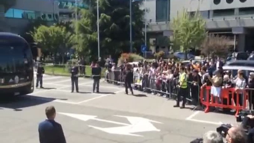 Juventus a Torino, che accoglienza in aeroporto!