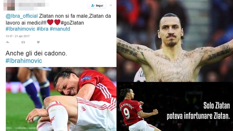 «Anche gli dei si infortunano», i social celebrano il mito Ibrahimovic