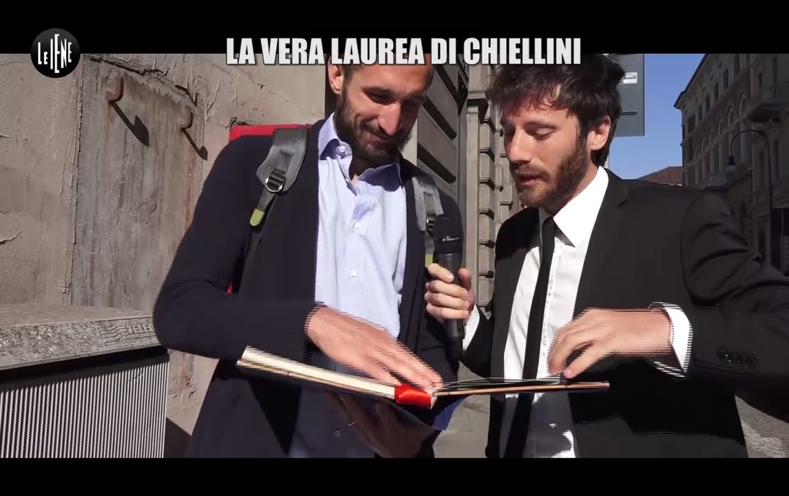 Chiellini, dalle Iene la laurea in Fallologia
