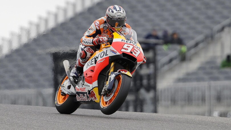 MotoGp Usa: pole mostruosa per Marquez, Rossi è 3°