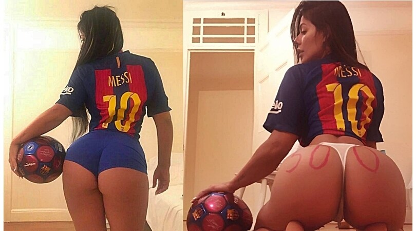 Miss Bum Bum celebra a modo suo i 500 gol di Messi