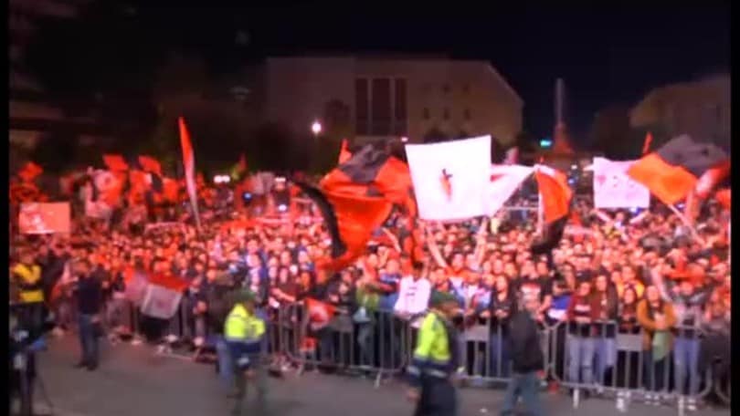 Foggia, i tifosi in festa per la Serie B