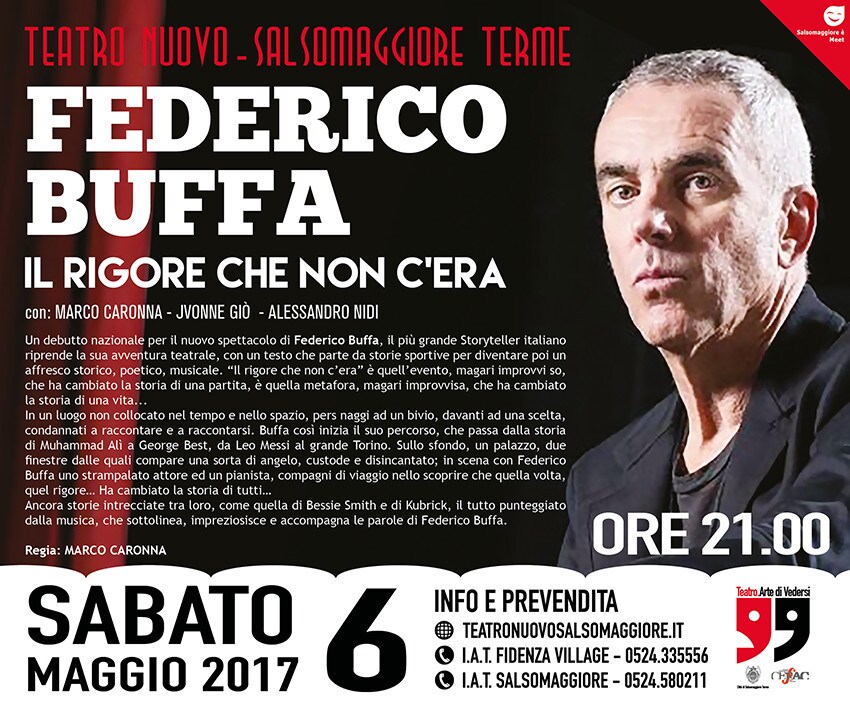 Ecco il nuovo spettacolo di Federico Buffa