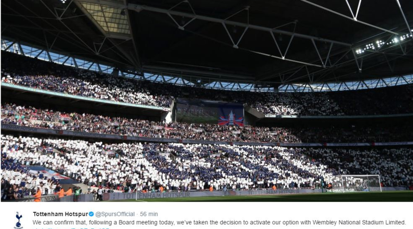 Il Tottenham 2017/2018 giocherà a Wembley, stadio "maledetto"