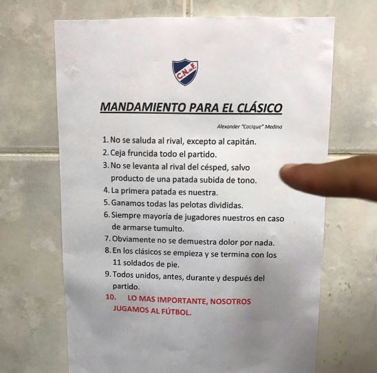 Uruguay, i 10 comandamenti del Clásico scritti nello spogliatoio