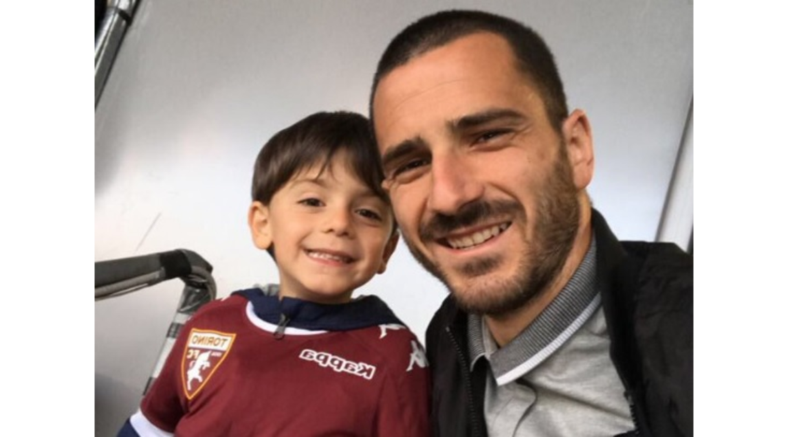 Torino-Sampdoria, Bonucci all'Olimpico con il figlio Lorenzo