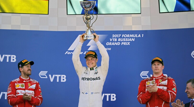 Formula 1: Bottas vince a Sochi, Vettel e Raikkonen completano il podio