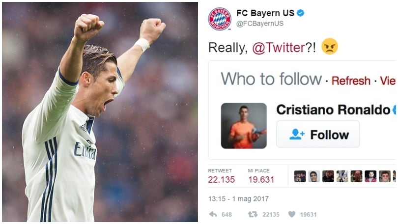 Da Twitter assist a Ronaldo, ma il Bayern non ci sta