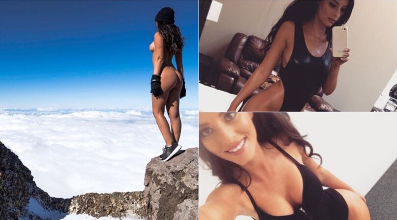 Jaylene, la modella nuda sul vulcano sacro Maori