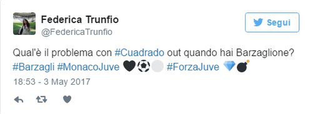 Juventus, Allegri tiene fuori Cuadrado: la reazione dei social