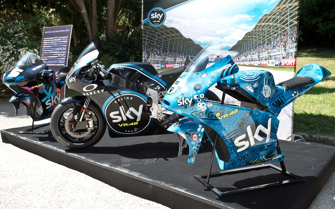 Le moto d’artista dello Sky Racing Team VR46 a Napoli