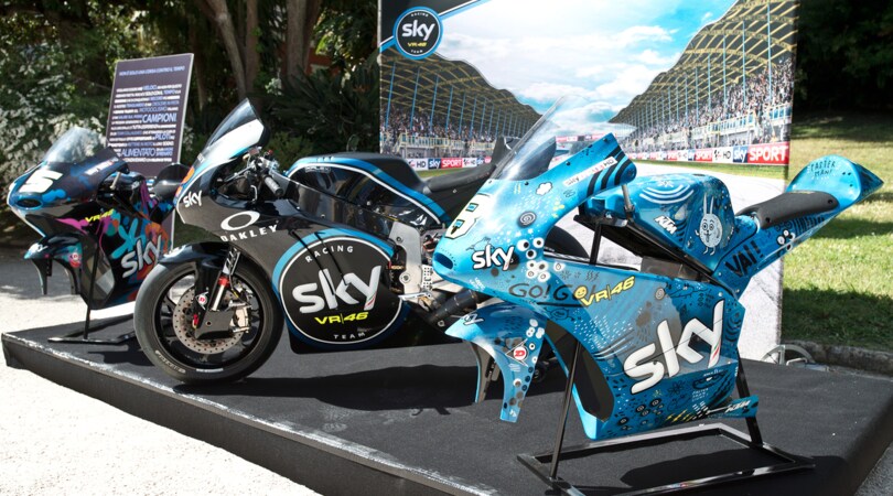 Le moto d’artista dello Sky Racing Team VR46 a Napoli