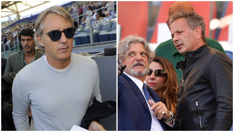 Mihajlovic e Mancini all'Olimpico per vedere Lazio-Sampdoria